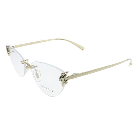 rimless versace glasses.